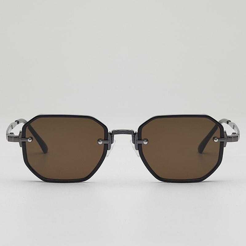 Oversized Retro Punk Sunglasses for men Business Stylish Travel Driving UV400 Protection Plastic Eye-Protecting Sunglasses