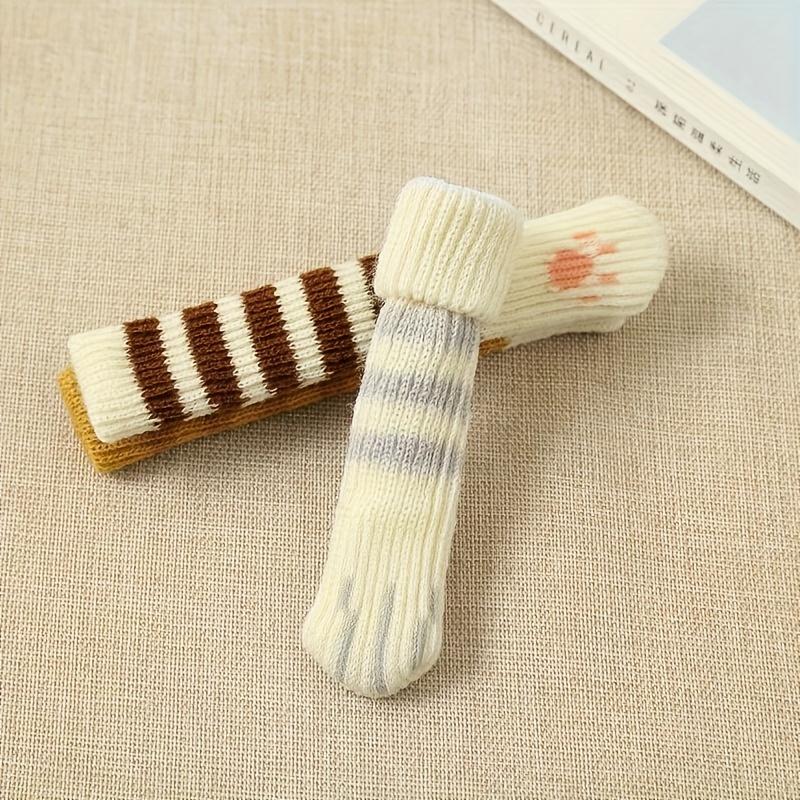 1PC Cute Cat Claw Chair Foot Cover, Various Designs, Knitted Door Handle Protective Cover, Non-slip and Durable Thickened Chair Foot Socks