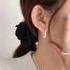 925 Sterling Silver Vintage Earrings For Women Trendy Simple Strip Round Earring Jewelry Prevent Allergy Party Accessories