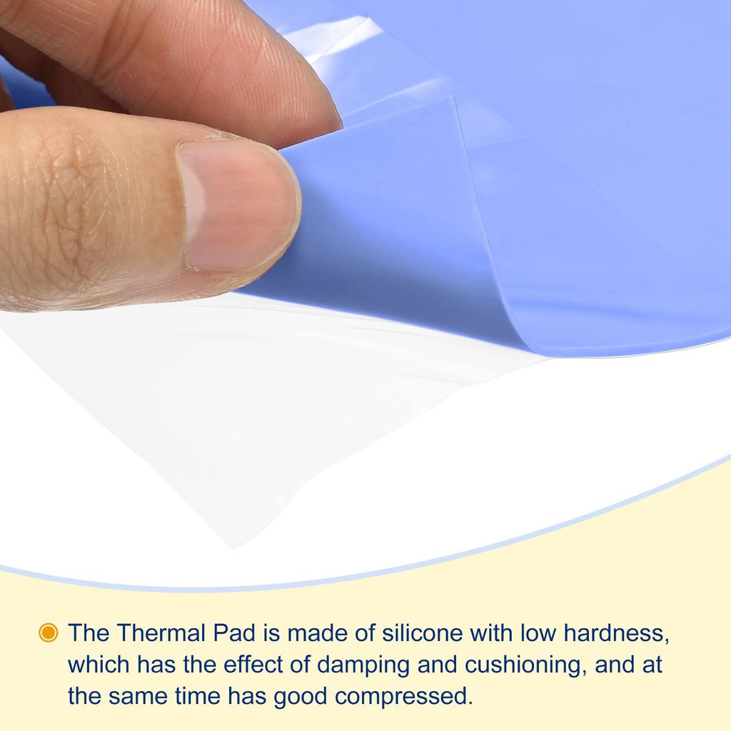 Uxcell Thermal Conductive Pad, High Thermal Conductivity Silicone Sheet, Soft, for CPU Heatsink, 200mm X 400mm X 0.5mm, Cool Blue