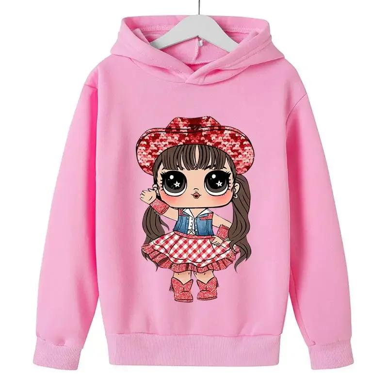 4-14 Ετών Παιδικά Βαμβακερά lolsurprise Φούτερ με Κουκούλα Χαριτωμένο Φούτερ Μακρυμάνικο Παιδικά Ρούχα Αγόρια/Κορίτσια Cool Χαριτωμένα Παιδικά Μπλουζάκια