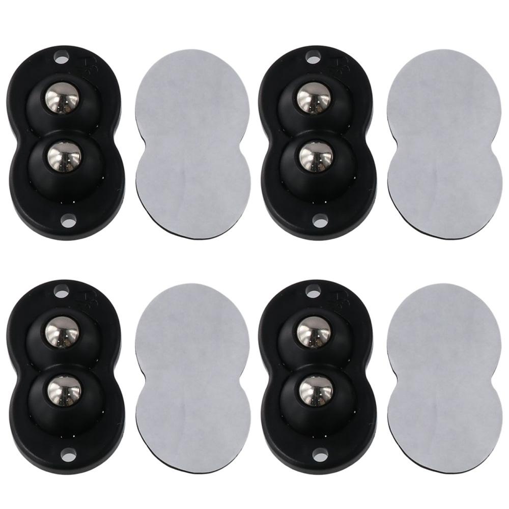 4Pcs Small Double Bead Universal Wheel Stainless Steel Appliance Wheels Mini Roller  Furniture Box
