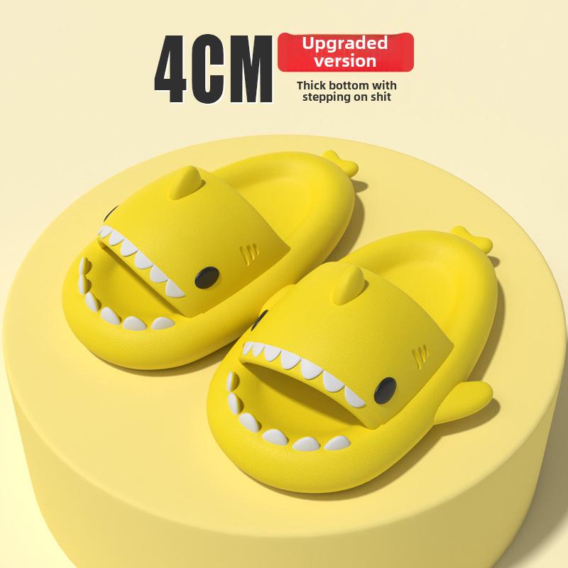 Haifisch-Slipper mit dicker Sohle: Lustige Cartoon-Hausschuhe für Männer & Frauen, Sommer-Schuhwerk für drinnen/draußen