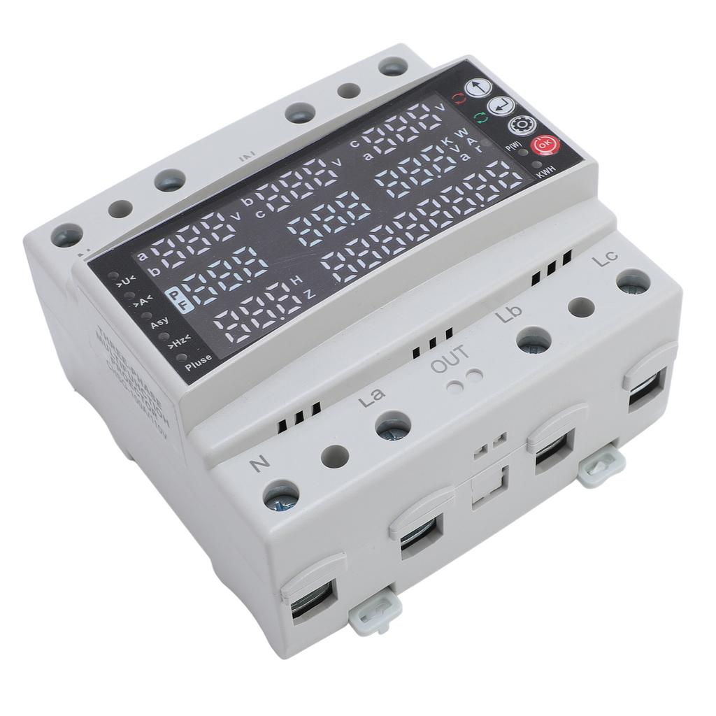 100A 3 Phase V A Hz Kws Protector Pa66 Multi Function Self Reset Voltage Adjustable Protector