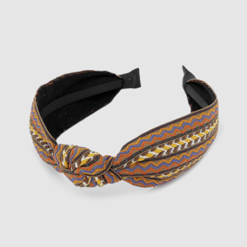 LALA Ethnic Hairband-BROWN
