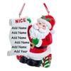 Santa Claus Vibrant Letter Gift Blessing Resin Hanging Ornament For Rustic Christmas Style