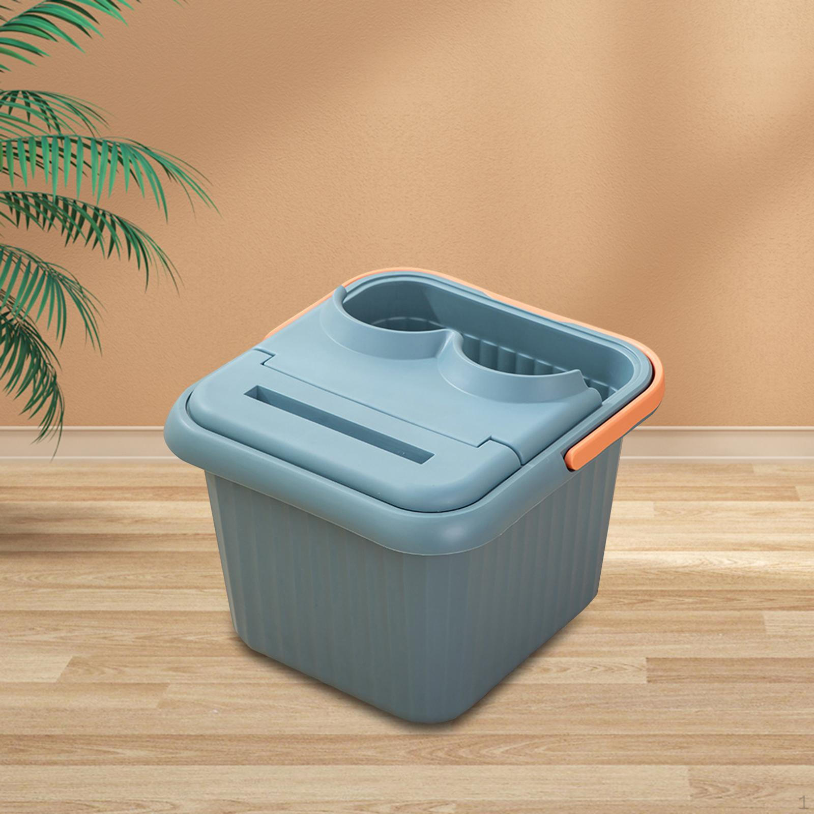 

Таз-відерце для ног, глибиною 23,5 см, багатоцільова ванночка для замочування, миття для готелю, синій