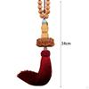 Lotus Beaded Car Pendant Rear View Mirror Statue, Wooden Sculpture Hanging Decoration