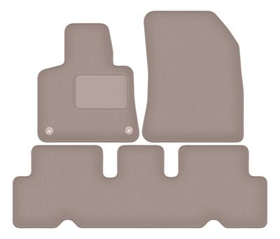 Tappetini in velluto beige per: Citroen C4 Grand Spacetourer 5 posti (2013-2021)