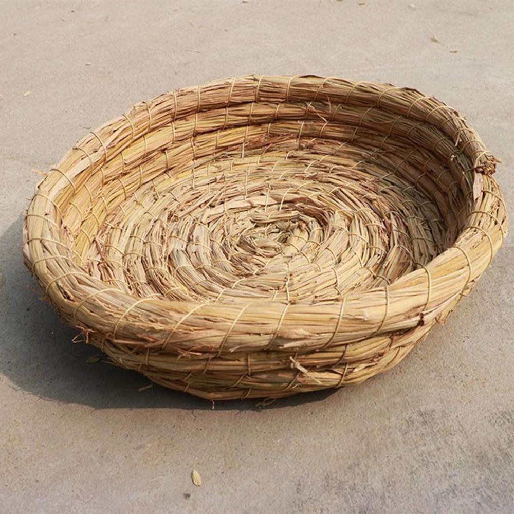 

Resting Breeding Handmade Woven Straw Warm Dove House Hatch Hut Parrot Nest Birdcage
