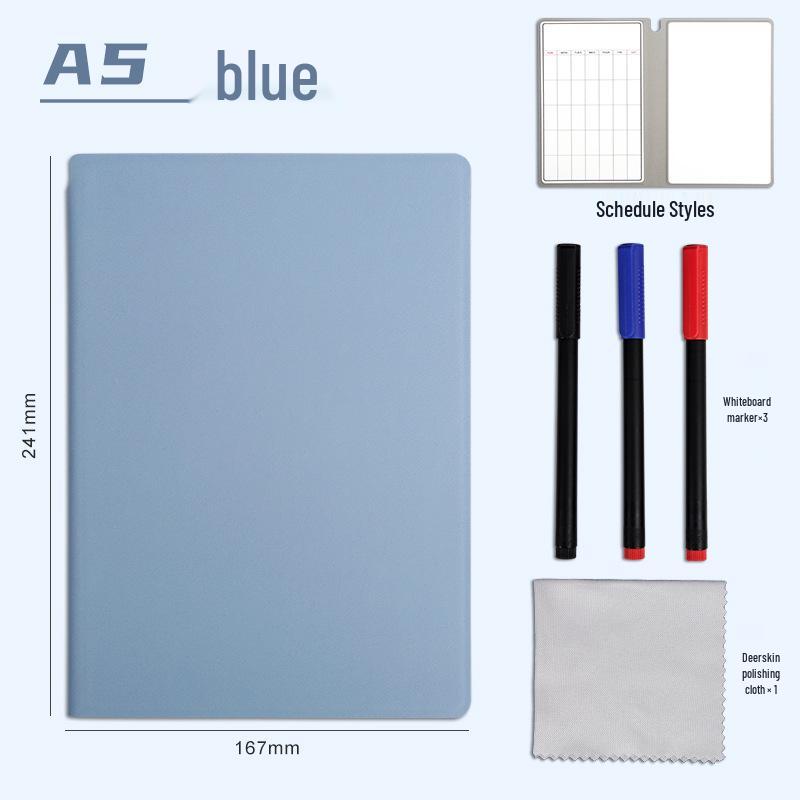 A4 Erasable Whiteboard Notebook: Portable A5 Writing & Memo Board for Learning and Drafting