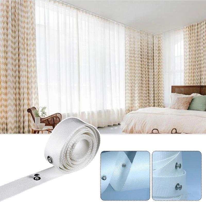 3/6cm Width S Fold Snake Wave Curtain Heading Tape High-Strength Ribbon for S Wave Curtain Rails Maunal Rails Electric Rod