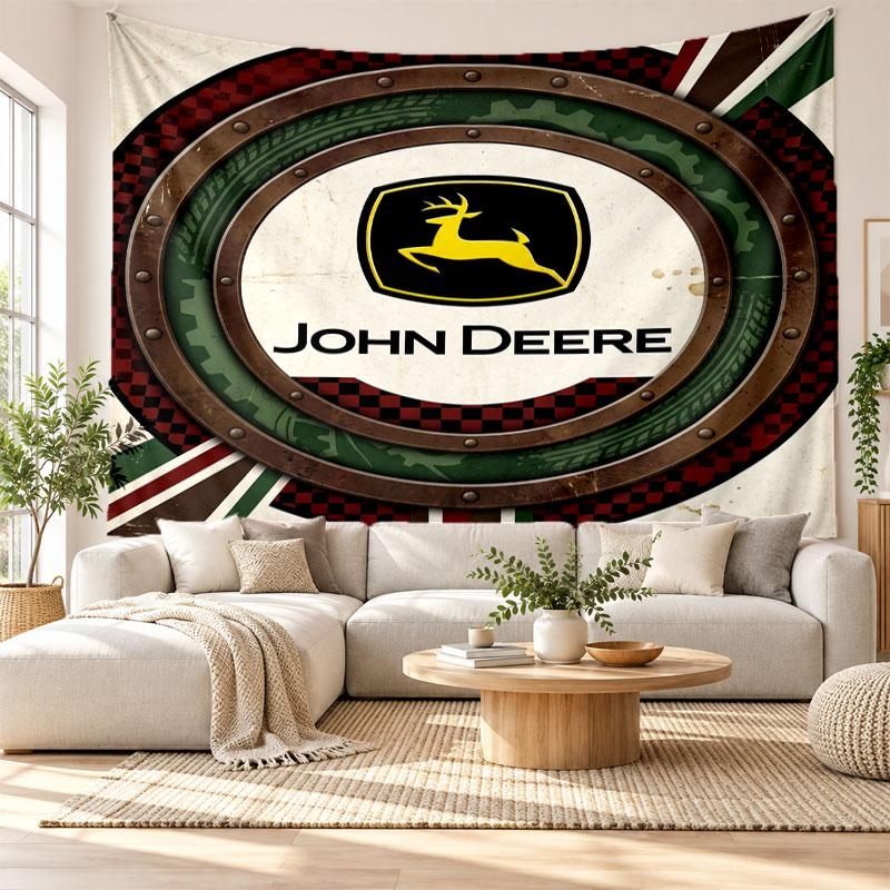 John Deere Wall Tapestry, Soft Fabric Wall Hanging, Decorative Backdrop For Bedroom Home Wall Art