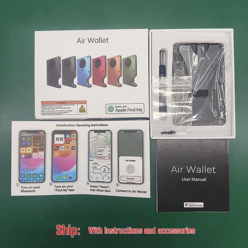 Wallet with Built-in Apple Find My AirTag Tracker and RFID Anti-theft Protection