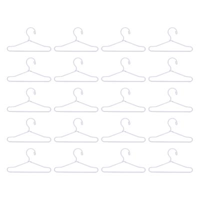 20PCS Doll Clothes Hangers Doll Clothes 65mm Stainless Steel Dollhouse Miniature Wire Hangers