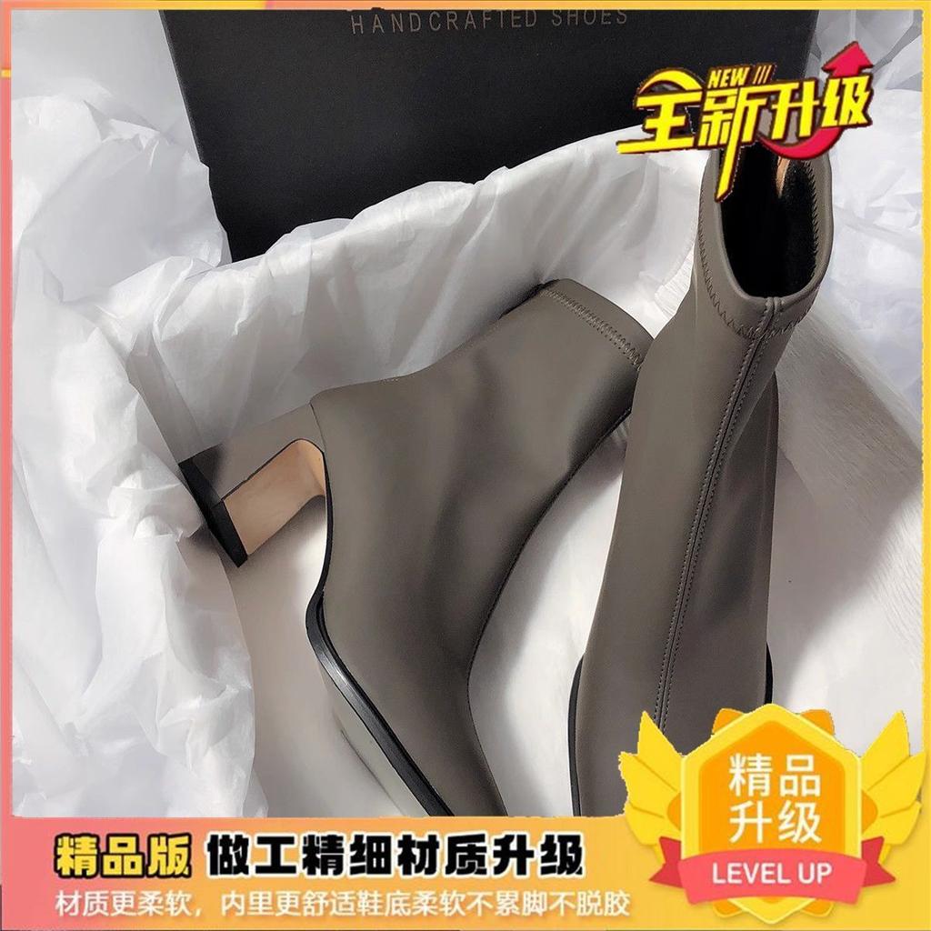 Small autumn thick heel thin boots short boots women's 2025 spring and autumn single boots new high heel women's shoes Martin boots
