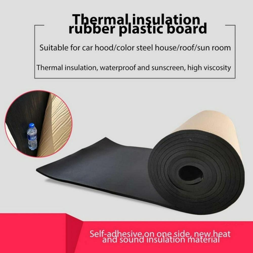 Car Soundproof Pad with Adhesive Backing 50x30cm Insulation Foam Sound Deadener for Auto Hood Engine Roof Door Body Decoration