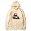 Autumn/Winter Trendy Couple's Hooded Fleece-Lined Sweatshirt with Letter Print