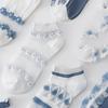 5/10Pairs Women Summer Mesh Ankle Socks Thin Breathable Glass Silk Low Cut Socks Sheer Flower Pattern Soft Intimates Hosiery