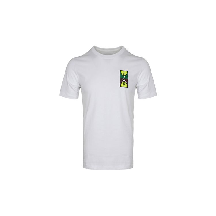 Air Jordan Court Graffiti Print Short Sleeve T-Shirt Men Tops White CJ6291-100