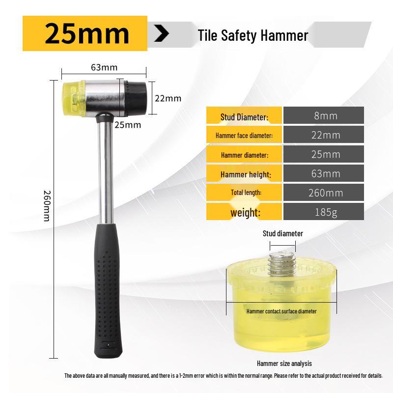 Multifunctional Detachable Double-Head Rubber Hammer for Home Installation