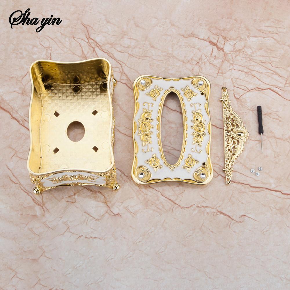 European Style Tissue Box, High-end Hotel Restaurant Napkin Extraction Box, Living Room Desktop Paper Extraction Storage Box