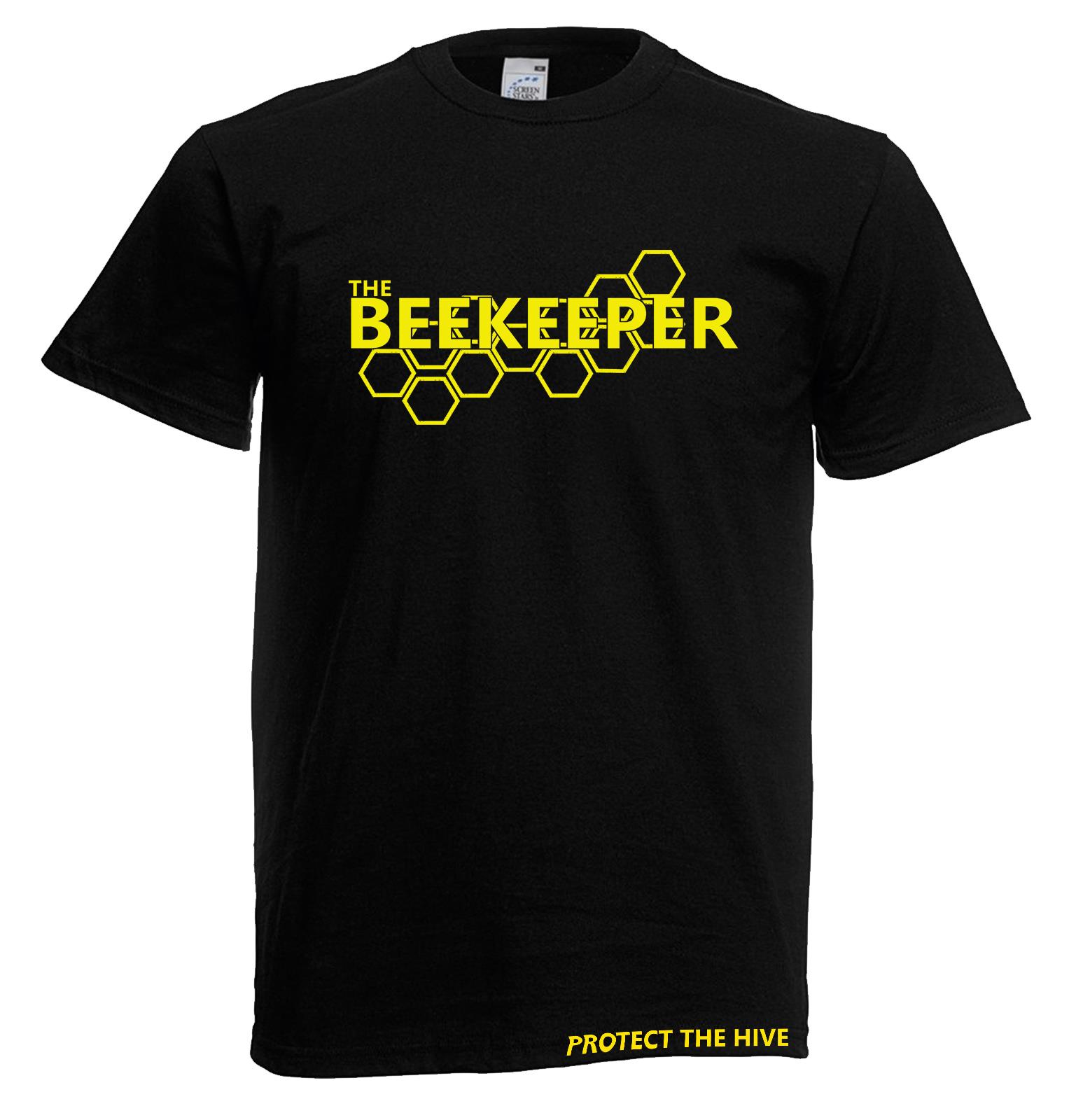 Adults Beekeeper Protect The Hive Honeycomb Bee Keeping Unisex Black TShirt 2XL