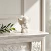 Statua d'Angelo in Ginocchio Stampata in 3D, Cherubino in Preghiera Statuetta da Scrivania, Scultura d'Angelo con Ali per Decorazione Casa Ufficio Interno Esterno Giardino
