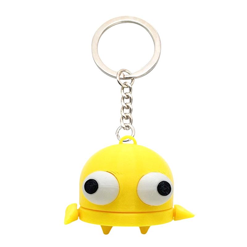 

3D Printed Repo Robot Keychain Repo Robot Toy With Movable Head And Joints Funny Keychain Gifts For Friends жёлтый