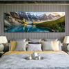 Landscape Canvas Painting, Lake Forest Mountain Scenery Painting Wall Art Decor Posters For Living Room Bedroom Prints Picture