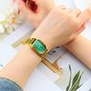 Elegant Vintage Octagonal Ladies Wristwatch Golden Case Quartz Watches Wateproof Steel Strap