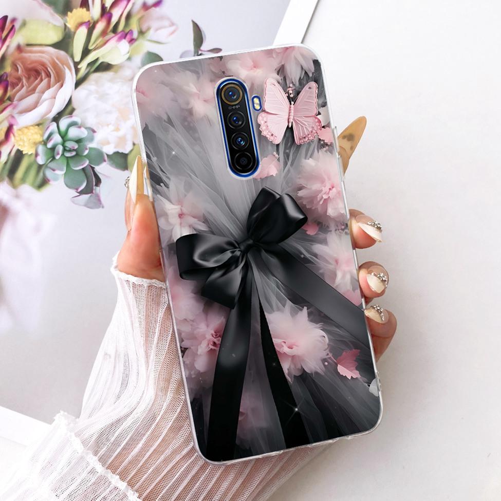 Clear For Realme X2Pro RMX1931 Casing For Realme X2 Pro Case Luxury Fashion Butterfly Funny Cute Painted Cover