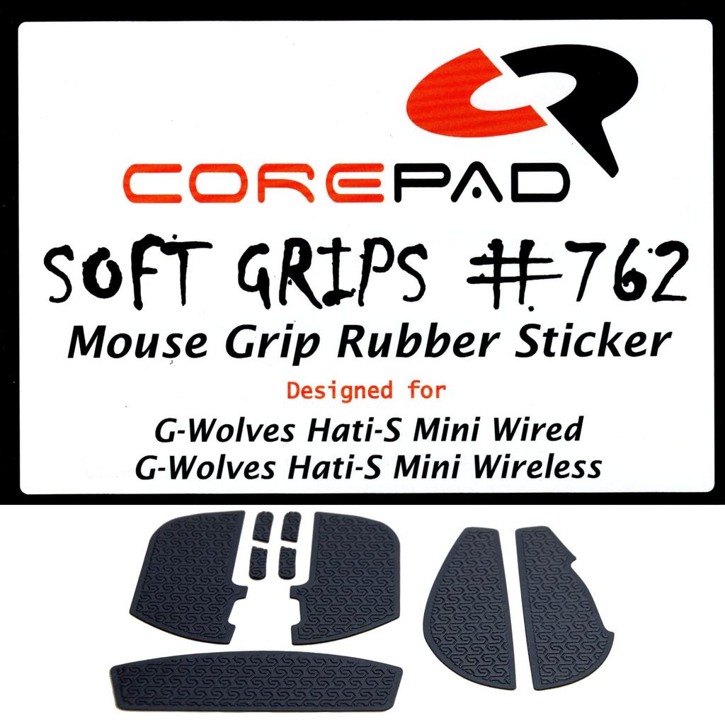 Corepad Soft Grips for G-Wolves Hati-S Mini (Black) - 1 Set