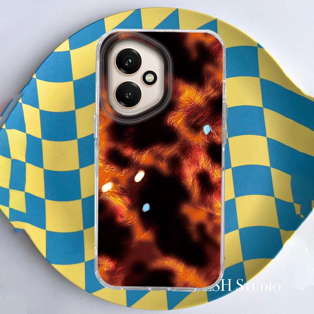 Color Tortoiseshell Amber Glossy Phone Case for Honor 400 200 90 Smart Pro Magic7 70 Lite X9a X9c X9b X8b X8a X8c X7c X7b Cover