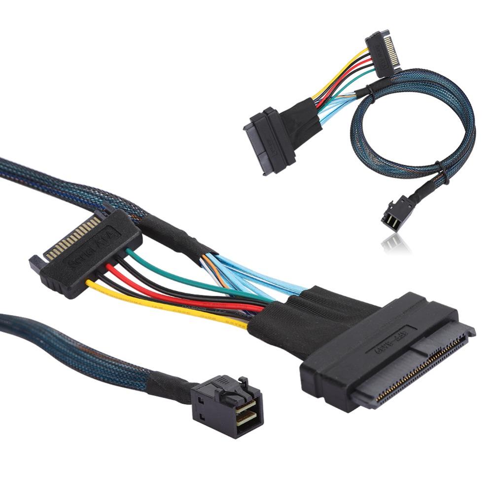 15 Pin SFF8643 To SFF8639 Cable High Speed Mini SAS Cable Reliable SAS Cable  Server Application
