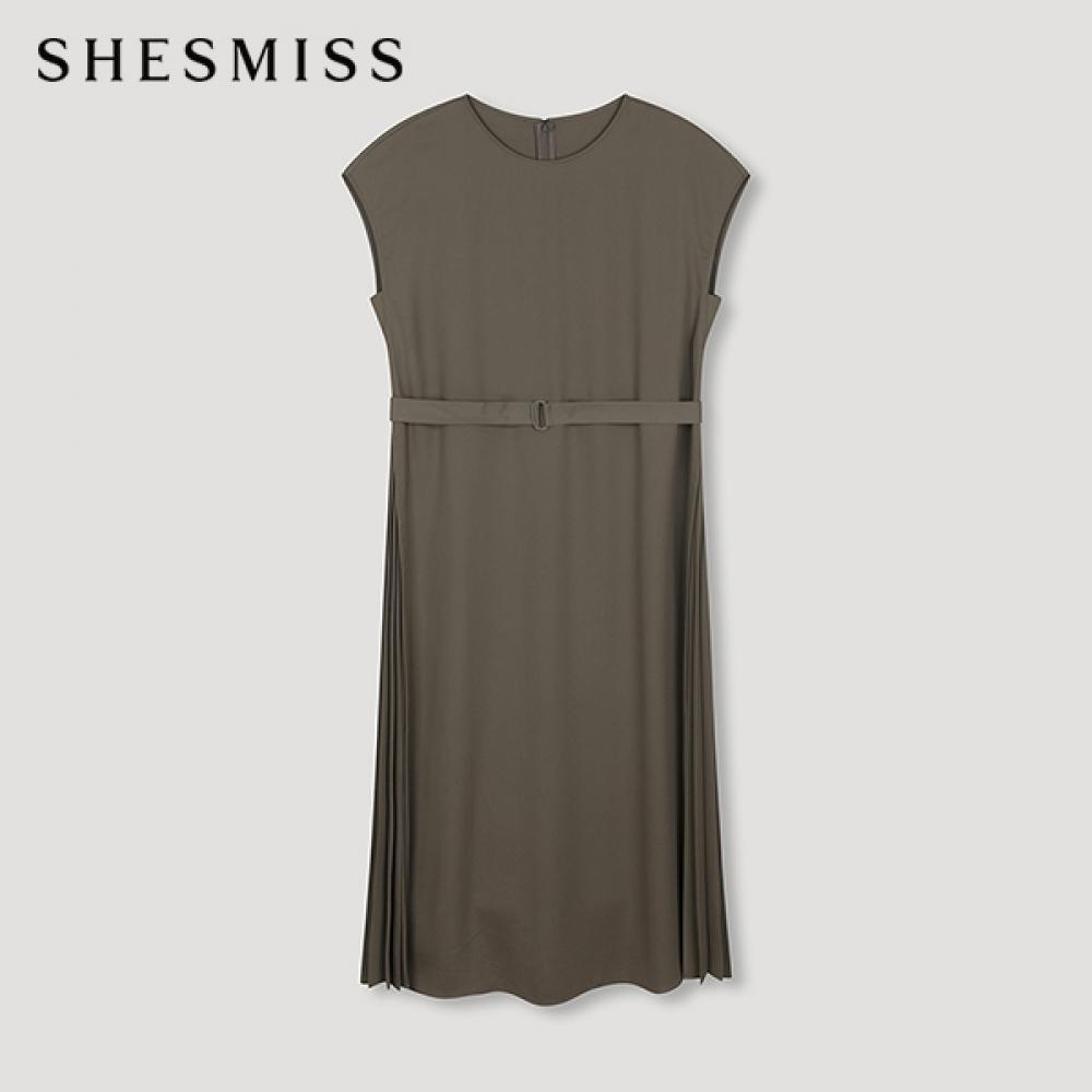

She S Miss Плиссированное платье без рукавов с поясом Swwopn21100 Kh Khaki/55