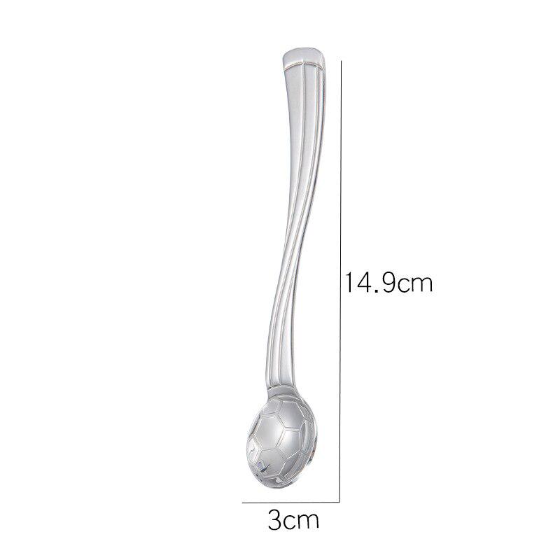 Outdoor Camping Tableware Football Coffee Spoon Teaspoon Dessert Spoon Long Handle Tableware