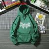 Gothic Style Hooded Sweatshirt For Women With Print Graphic Streetwear Winter Fashion