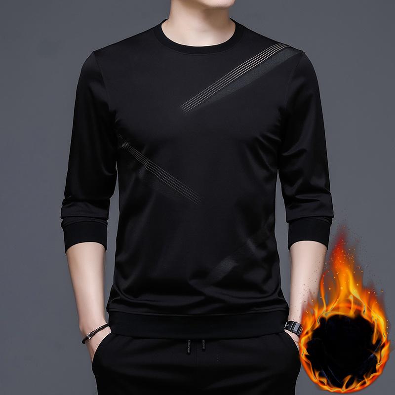 Зимняя мужская флисовая толстовка с круглым вырезом — фото 3