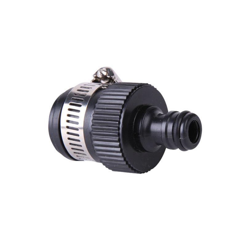 Rubber Faucet Universal Connector with Metal Clamp Handle Tap Water Inlet Hose Adapter