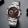 Megir Top Brand Luxury Men Quartz Watch with Stainless Steel Band Chronograph Business Wrist Watches Men Clock Relogio Masculino