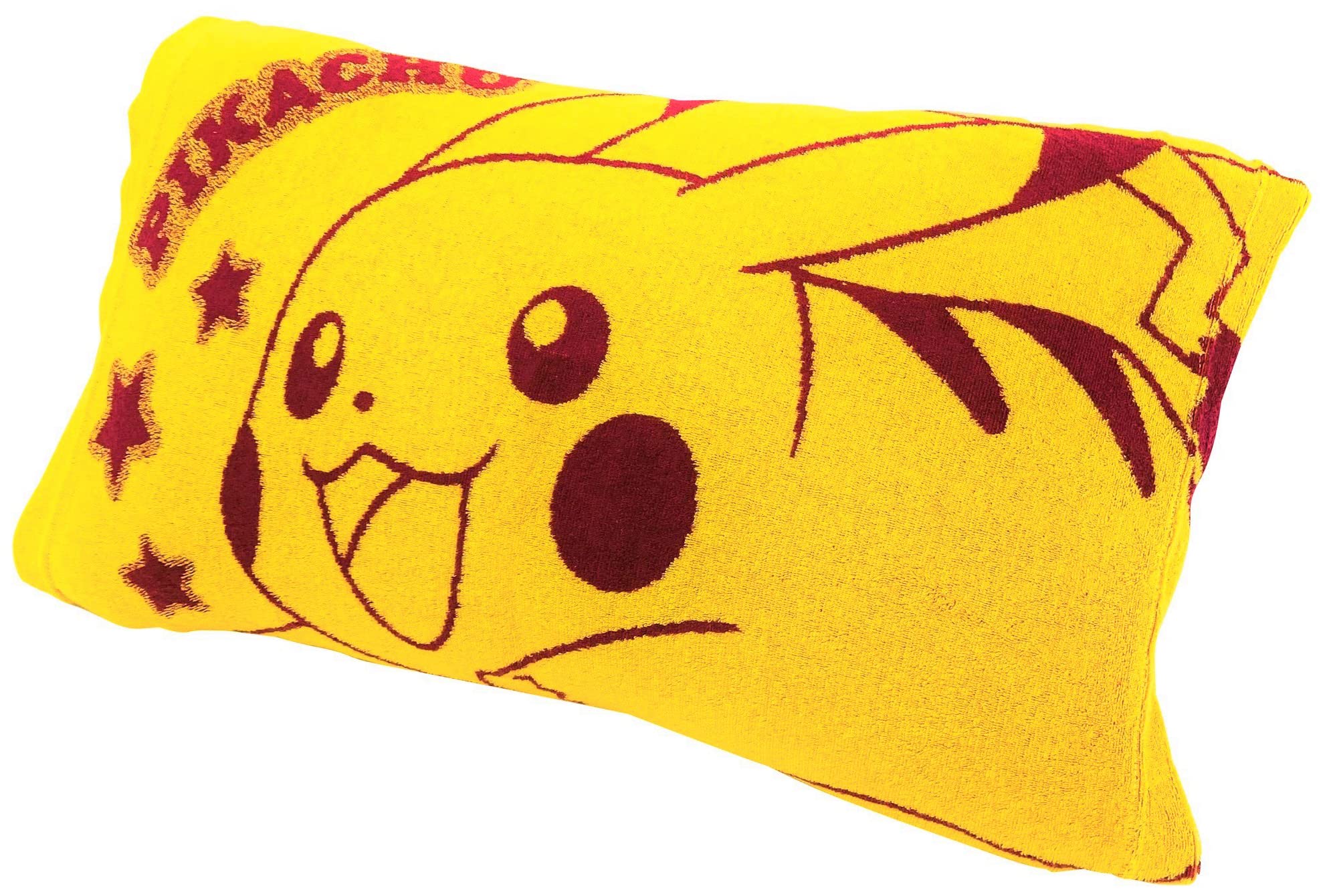 MORIPiLO Pokemon Terry Pikachu Stretchy 43x63cm x Suitable for Parents and Plush Pocket Monsters by Morishita Pillows Pillowcase, Cloth, (Soft,