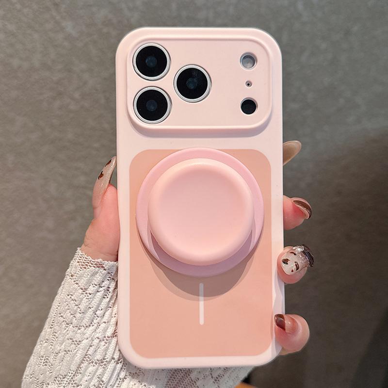 Liquid Silicone For Magsafe Magnetic Phone Case For iPhone 17 16 15 Pro Max 17Pro 16Pro Stand Holder Shockproof Cover