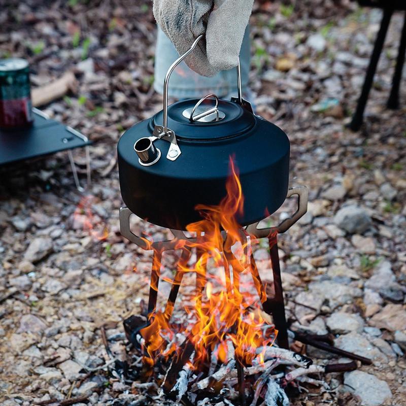 

Подставка для походной плиты, противоскользящая подставка для плиты и котелка, портативная подставка для чайника, нержавеющая сталь, уличные гаджеты для повседневного использования, приключений красный