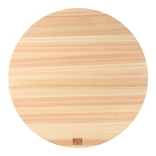 [Hino-oh] Made In Japan, Large Round Hinoki Cutting Board, 35 X 2 Cm Diameter, Wooden Cutting Board, Hinoki
