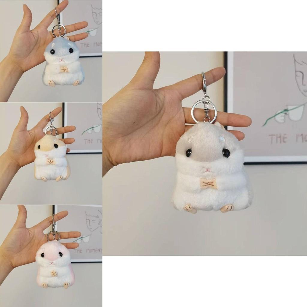 Adorable Cartoon Hamster Plush Keychain Cute Backpack Pendant Animal Toy Gift