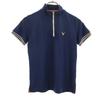 Golf Short Sleeve Half Zip Polo Shirt M Navy Women Used