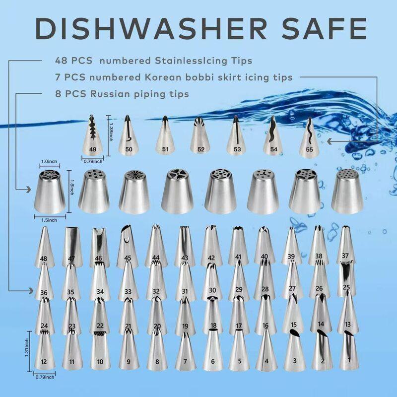 407 Or 542 Piece Cake Decorating Kit With Turntable Piping Tips Non-Stick Baking Pans Home Bakery DIY