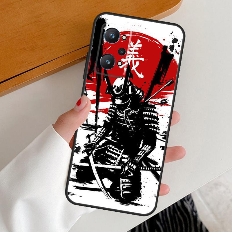 Japanese Bushido Samurai For Realme 12 Pro Plus 11 10 9 C67 C55 C53 C51 C31 C35 C33 C30 C21Y C25s GT5 GT Neo 6 Case
