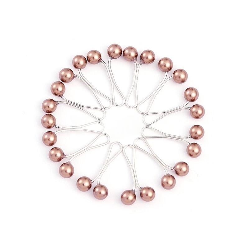 12pcs Women Hijab Pins Clips Set Cute Scarf Clip Pearl Brooch Pins, Headscarf Shawl Scarf Muslim Hijab Scarf Clips Safety Pins